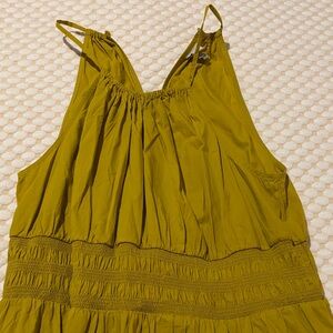 Target Strapless Dress in Olive Green